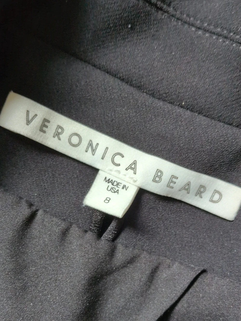 VERONICA BEARD I Classic Black Core Scuba Single-Breasted Jacket Blazer, 8